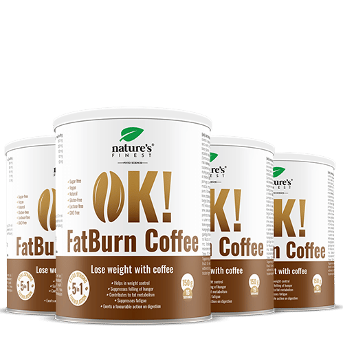 100% FatBurn Koffie | 4x OK!FatBurn® | Met ID-Alg® en L-Carnitine | Beste afslankproducten in Nederland | van Nature's Finest.