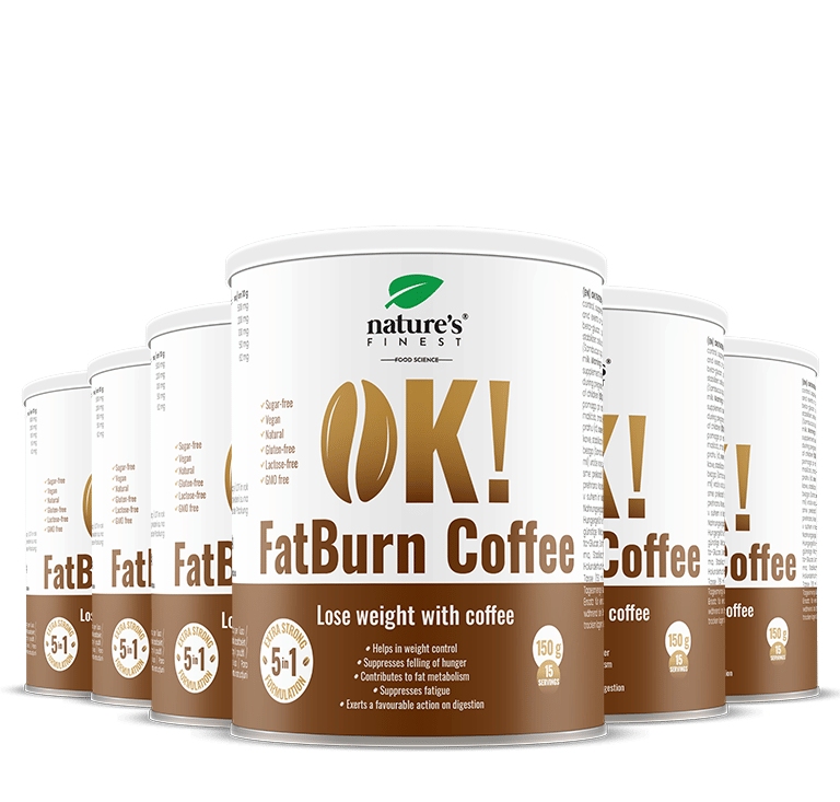 100% FatBurn Koffie | 6x OK!FatBurn® | Met ID-Alg® en L-Carnitine | Slanker Lichaam | van Nature's Finest.