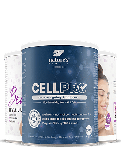 Cell Pro | Anti-aging supplement | Drank of smoothie | Nicotinamide | Vitamine B3 | Zinkgluconaat | Haritaki-extract | 150g.