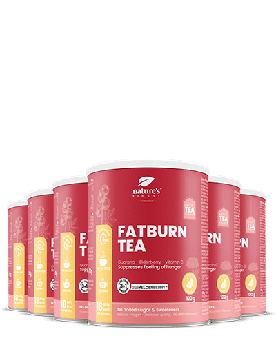 100% Biologische Afslankthee | 6 x FatBurn Tea with ProElderberry™ | Mariadistel en Valeriaan | Vegan | van Nature's Finest.